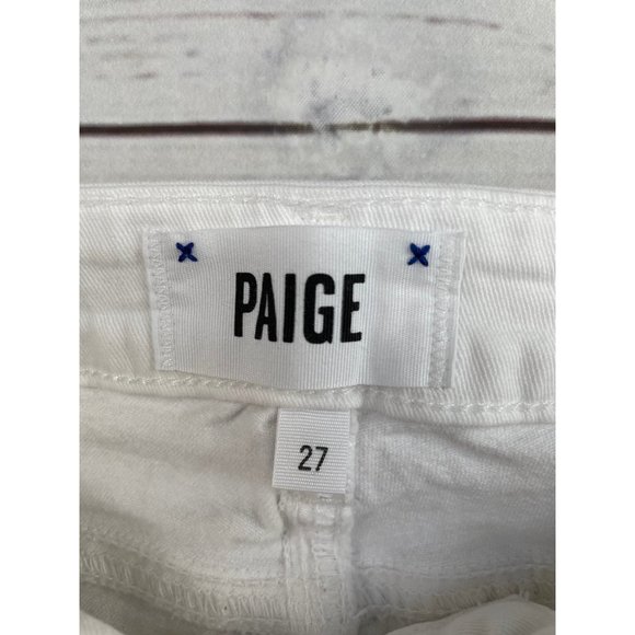PAIGE Skinny Verdugo Ankle Jeans White 27 - Picture 4 of 10